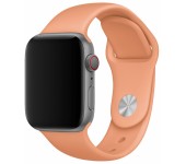 Силиконовый ремешок Sport для Apple Watch 42 мм, гибкий, для пробежек, плотно прилегающий (Персиковый)